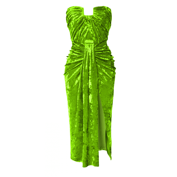 Sukienka zielona midi Bella Summer Green Butik polscy projektanci